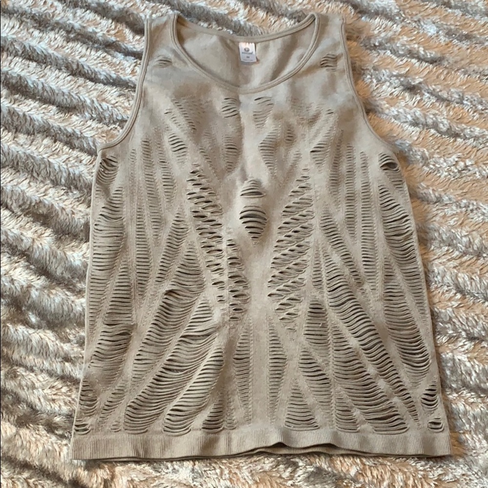 Mesh Burn Out Work Out Top